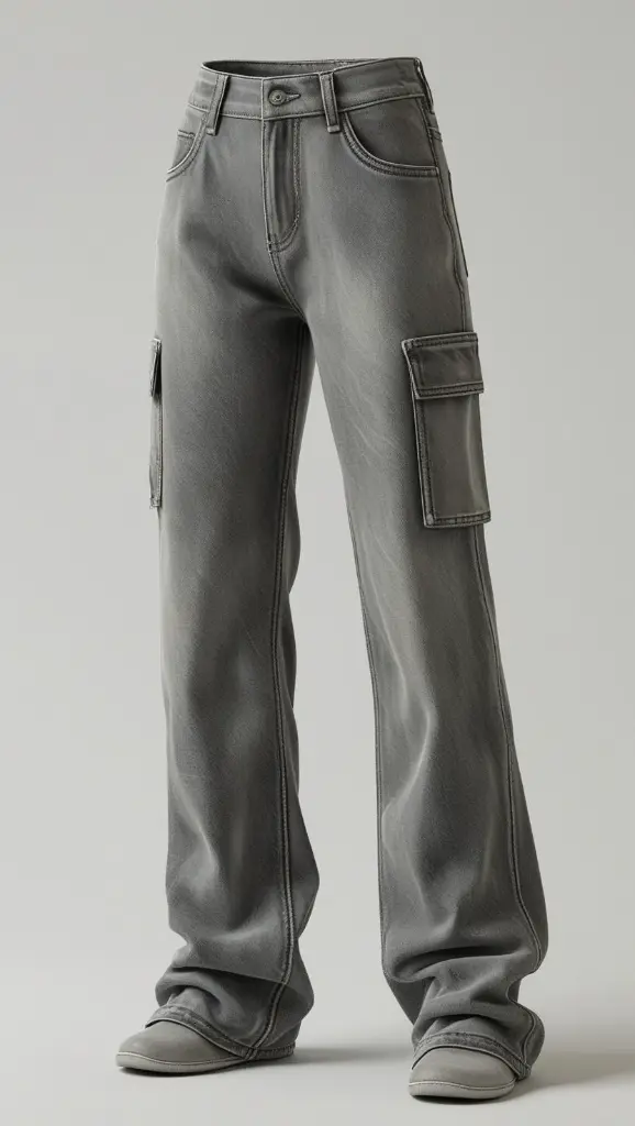 6 POCKET BAGGY JEANS GREY COLOR 1.webp