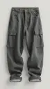 Baggy jeans in grey color