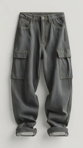 Baggy jeans in grey color